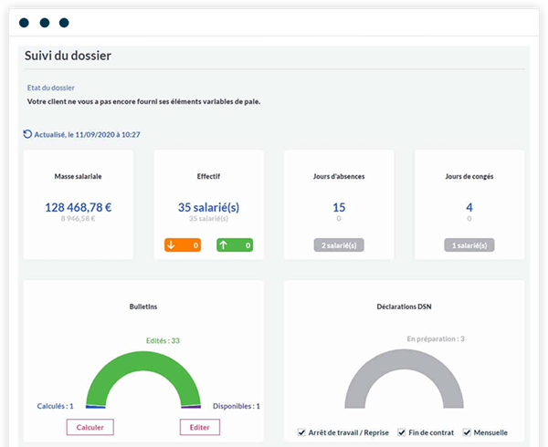 capture d'écran Sage Business Cloud PAie